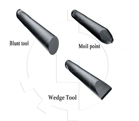 Scalpello idraulico del punto di Breakerbit Mohel del martello di KRUPP HM550 HM560 HM600 HM720 HM950 HM960